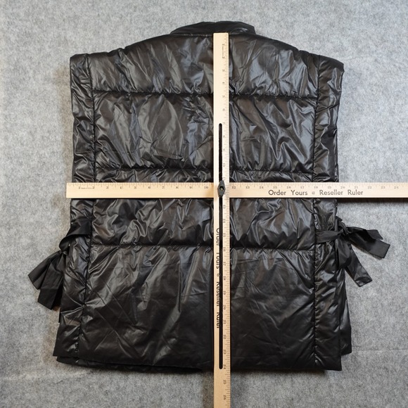 Pilcro Vest Womens One Size Anthropologie Black Puffer Side Tie Packable - Picture 10 of 13